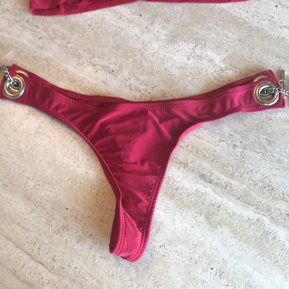🔥NWOT Sexy Red with silver hardware bikini🔥 - Picture 2 of 8